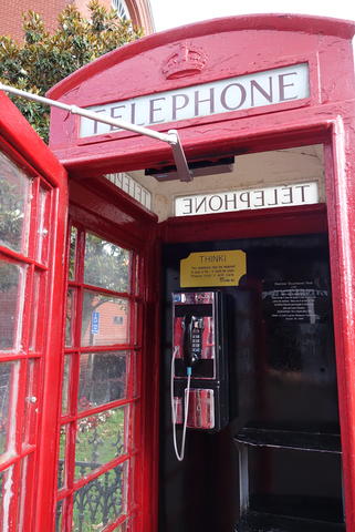 Old style phone booth. 