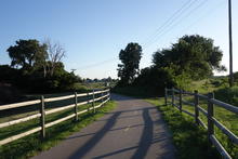 Bike path on the outskirts of OKC. 